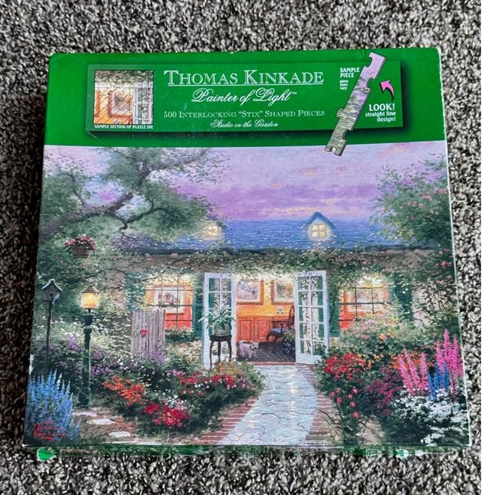 Thomas Kinkade Painter of Light 500 Piece Jigsaw Puzzle Cottage Scene
